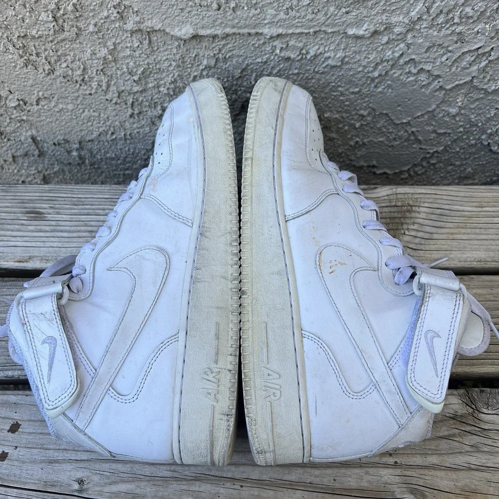 Nike Shoes Men Size 13 Air‎ Force 1 Mid  White Sneakers Hi